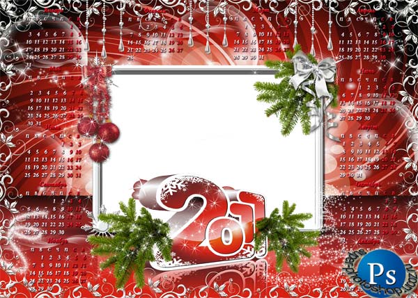 PSD Календарь-рамка на 2011 год - Для Всех - скачать бесплатно.
